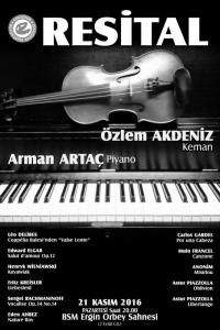 Resital - zlem AKDENZ ( Keman ) - Arman ARTA ( Piyano )