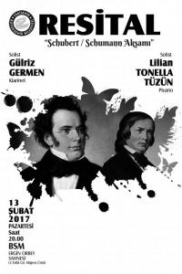 Schubert / Schumann Akþamý - Solistler: Gülriz GERMEN ( Klarinet ) - Lilian TONELLA TÜZÜN ( Piyano )